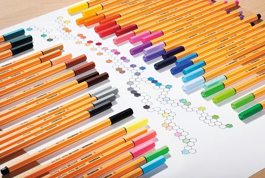 Fineliner - STABILO point 88 - Rollerset con 30 Colori assortiti - 12