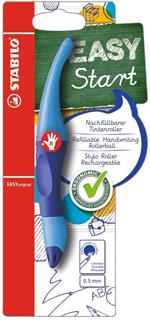 Penna Roller Ergonomica - STABILO EASYoriginal per Destrimani in Blu/Azzurro - Cartuccia Blu inclusa