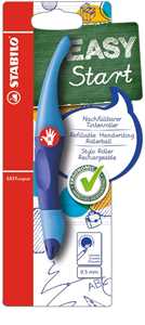 Cartoleria Penna Roller Ergonomica - STABILO EASYoriginal per Destrimani in Blu/Azzurro - Cartuccia Blu inclusa STABILO