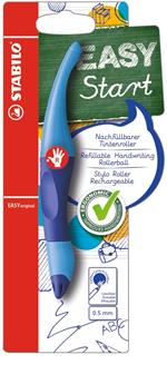 Penna Roller Ergonomica - STABILO EASYoriginal per Destrimani in Blu/Azzurro - Cartuccia Blu inclusa