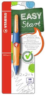 Matita a scatto Ergonomica - STABILO EASYergo 1.4 in Blu/Arancione per Destrimani - con 3 mine 1.4 mm gradazione HB