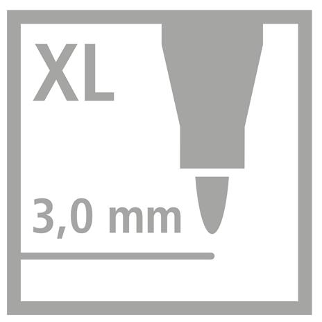 Pennarello - STABILO power max - punta XL - Astuccio da 18 - Colori assortiti - 5