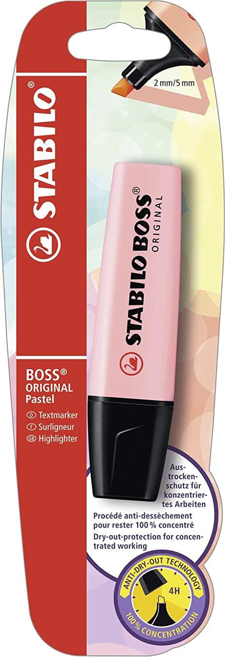 Evidenziatore - STABILO BOSS ORIGINAL Pastel - Pack da 1 - Rosa Antico