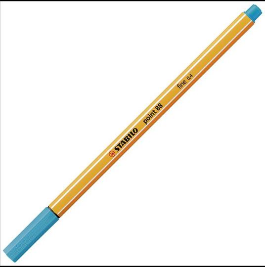 Confezione da 10 Stabilo Point 88 Penna Fineliner Azzurro Chiaro 