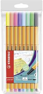 Cartoleria Fineliner - STABILO point 88 Pastel - Astuccio da 8 - Colori pastello assortiti STABILO