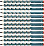 Matita Ergonomica triangolare - STABILO EASYgraph per Destrimani in Petrolio - Confezione da 12 - Gradazione 2B