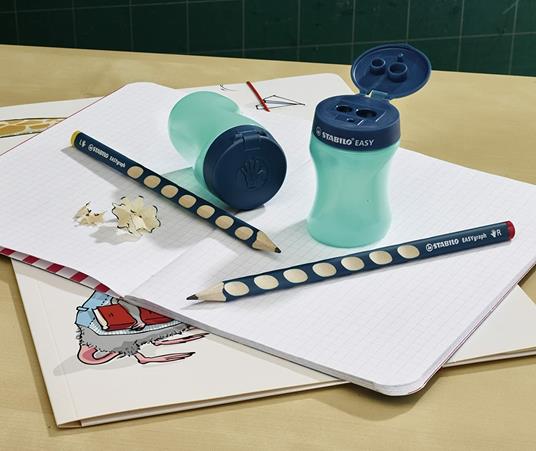 Temperamatite Ergonomico - STABILO EASYtemperino per Destrimani - Petrolio - 4