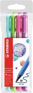 Cartoleria Fineliner Premium - STABILO pointMax - Astuccio da 4 Spring - Colori assortiti STABILO