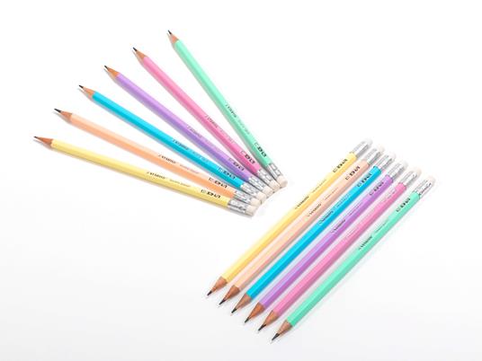 STABILO Swano pastel in Carta da zucchero Confezione da 12 Matita con Gommino Gradazione HB 