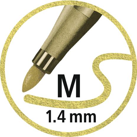 Pennarello Premium Metallizzato - STABILO Pen 68 metallic - Scatola in Metallo da 6 - con 5 colori assoriti - 8