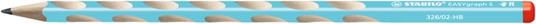Matita Ergonomica triangolare - STABILO EASYgraph S per Destrimani in Azzurro - Pack da 2 - Gradazione HB - 3