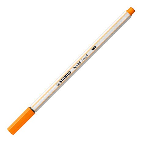 Pennarello Premium con punta a pennello - STABILO Pen 68 brush - Arancione - 7