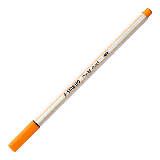 Pennarello Premium con punta a pennello - STABILO Pen 68 brush - Arancione - 7