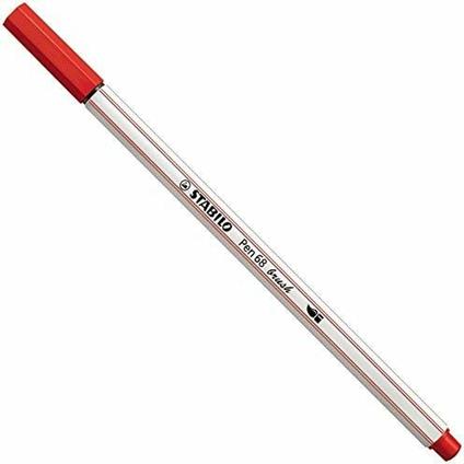 Pennarello Premium con punta a pennello - STABILO Pen 68 brush - Rosso Carminio