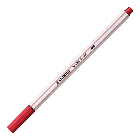 Pennarello Premium con punta a pennello - STABILO Pen 68 brush - Rosso Scuro - 7