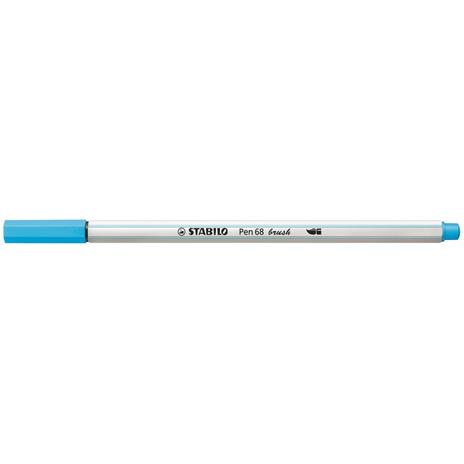 Pennarello Premium con punta a pennello - STABILO Pen 68 brush - Astuccio  da 10 - con 10 colori assortiti - STABILO - Cartoleria e scuola