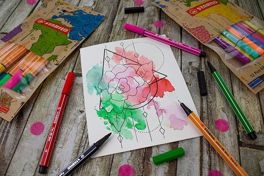 Fineliner - STABILO point 88 Mini - #mySTABILOdesign - Pack da 12 - con 12 colori assortiti - 6