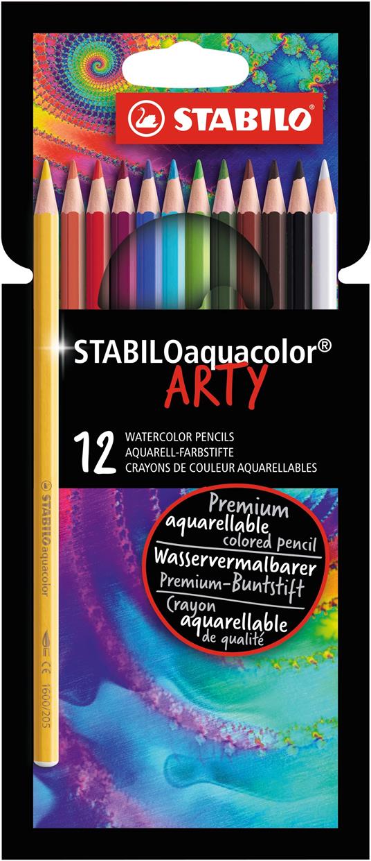 Confezione 18 pastelli acquerellabili Aquacolor: Matite colorate di Stabilo