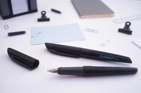 Penna Stilografica - STABILO Flow ACTIVE in nero - 1 penna - Cartuccia inclusa - 4