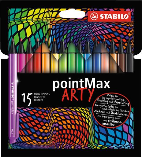 Fineliner Premium - STABILO pointMax - ARTY - Astuccio da 15 - Colori  assortiti - STABILO - Cartoleria e scuola
