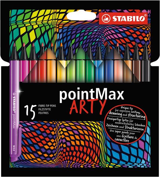Fineliner Premium - STABILO pointMax - ARTY - Astuccio da 15 - Colori assortiti