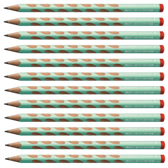 Confezione 12 Pz - Stabilo Easygraph Pastel Per Destrimani Grad. Hb Verde