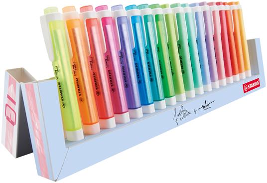 Evidenziatore - STABILO swing cool Desk-Set - 18 Colori Assortiti 8 Neon + 10 Pastel - 3