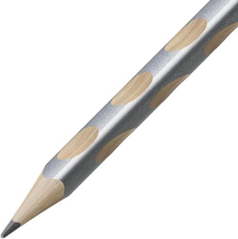 Matita Ergonomica triangolare - STABILO EASYgraph S Metallic per Destrimani in Oro e Argento - Pack da 2 - Gradazione HB - 3