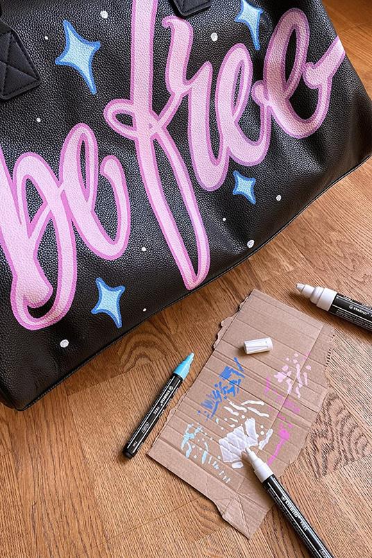 Marker acrilico - STABILO FREE Acrylic - T300 Punta rotonda 2-3mm - Confezione da 5 - Rosa antico - 3