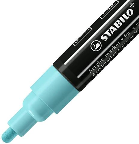Marker acrilico- STABILO FREE Acrylic T300 Punta rotonda 2-3mm Candy Edition. Astuccio da 5 Colori assortiti - 3