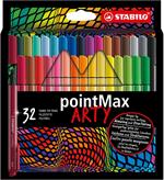 Fineliner Premium - STABILO pointMax - ARTY - Astuccio da 32 - Colori assortiti