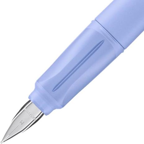 Penna Stilografica Ergonomica per bambini - STABILO EASYbuddy in Azzurro Nuvola - Punta Standard - Cartuccia Blu inclusa - 2