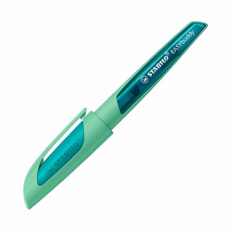 Penna Stilografica Ergonomica per bambini - STABILO EASYbuddy in Verde Menta - Punta Standard - Cartuccia Blu inclusa