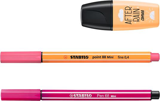 Set Creativo - STABILO Pastellove Set - Pack da 18 - 6 Fineliner Mini, 6 pennarelli premium Mini, 6 evidenziatori Mini - 2