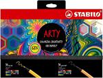 Set Creativo - STABILO ARTY  - Cofanetto da 68 - con 34 Fineliner STABILO point 88 & 34 Pennarelli Premium STABILO Pen 68