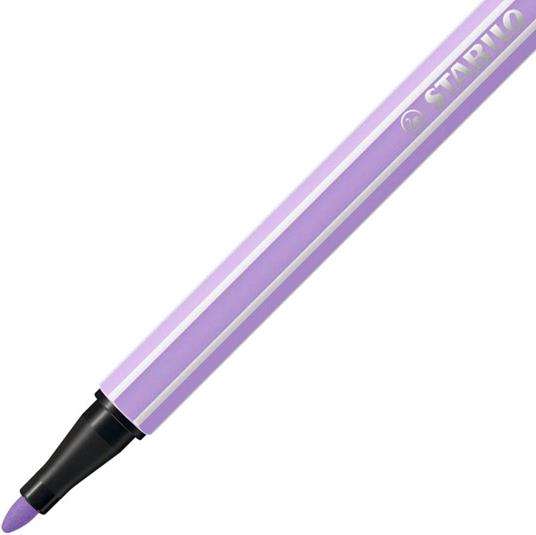 Pennarello Premium - STABILO Pen 68 - Pastellove Set - Astuccio da 12 - Colori assortiti - 3