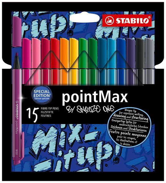 Fineliner Premium - STABILO pointMax - Snooze One Edition - Astuccio da 15 - Colori assortiti