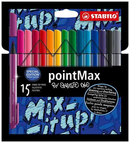 Fineliner Premium - STABILO pointMax - Snooze One Edition - Astuccio da 15 - Colori assortiti