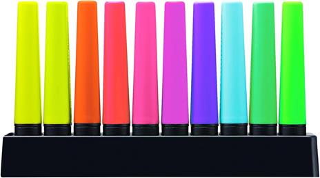 Evidenziatore - STABILO BOSS ORIGINAL - Desk-Set - Edizione 100% FLUO - 10 evidenziatori
