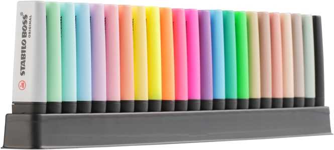 Cartoleria Evidenziatore - STABILO BOSS ORIGINAL - Desk-Set - Special Edition - 23 Colori assortiti STABILO