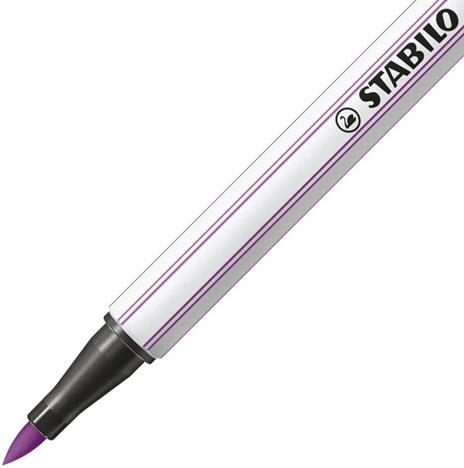 Pennarello Premium con punta a pennello - STABILO Pen 68 brush - Rollerset con 18 colori assortiti - 5