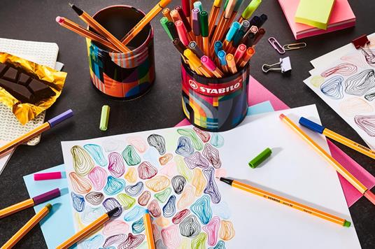 Fineliner - STABILO point 88 - ARTY - Astuccio da 45 - colori assortiti - 5