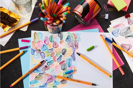 Fineliner - STABILO point 88 - ARTY - Astuccio da 45 - colori assortiti - 8