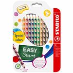 Matita colorata Ergonomica - STABILO EASYcolors - per Mancini - Astuccio da 12 + temperino - Colori assortiti