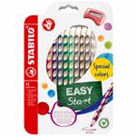 Matita colorata Ergonomica - STABILO EASYcolors - per Destrimani - Astuccio da 12 + temperino - Colori assortiti