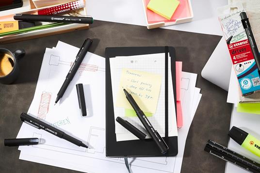 Fineliner Premium - STABILO dr!ver - Tratto Fine (0,4 mm) - Pack da 1 - Blu - 7