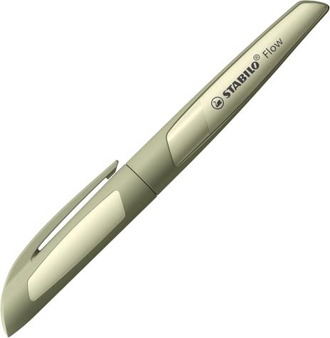 Penna Stilografica - STABILO Flow MONOCHROME in Verde Oliva - Pack da 1 - Cartuccia inclusa - 2