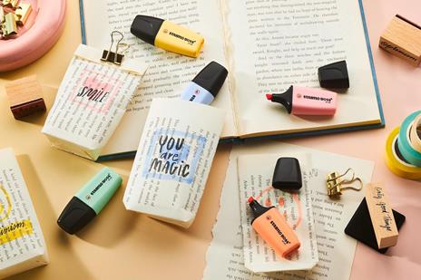 Evidenziatore - STABILO BOSS MINI Pastel - Pack da 5 - Colori assortiti - 5