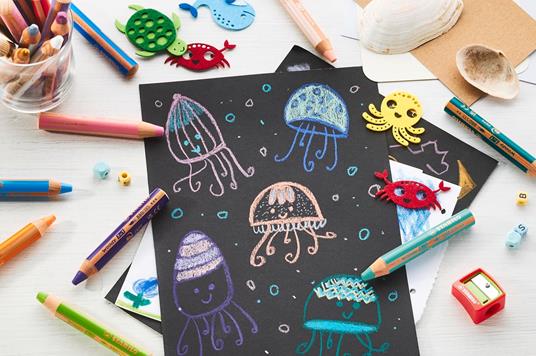 Matita colorata Multi-Funzione - STABILO woody 3 in 1 - 30 Years Edition - Astuccio da 10 - con Temperino - 7