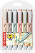 Evidenziatore - STABILO swing cool NatureCOLORS - Astuccio da 6 - Colori assortiti
